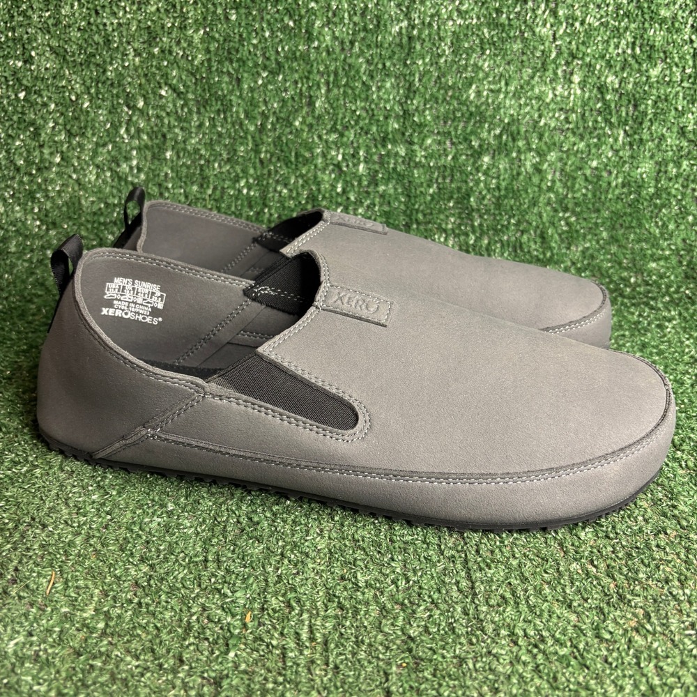 NEW Xero Shoes Sunrise Barefoot Lightweight Slip On Casual Grey Mens Size 11.5
